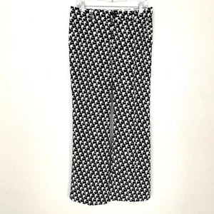 NEW Banana Republic Bird Print Dress Work Pant Trouser Slight Flare Size 4 SHORT - Picture 1 of 10
