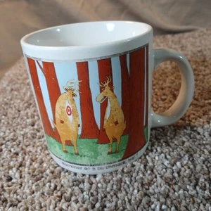 The Far Side Coffee Mug Bummer of a Birthmark Hal Deer Official Gary Larson 1986 - Picture 1 of 9