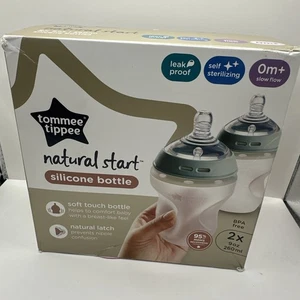 Tommee Tippee Natural Start Silicone Baby Bottle - 9oz - 2pk - Picture 1 of 4