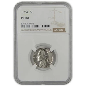 1954 Jefferson Nickel PF 68 NGC Proof 5c Coin SKU:I20631 - Picture 1 of 4