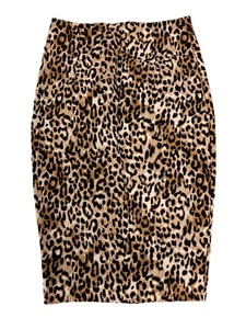 BNWOT Forever New Leopard Print Pencil Skirt Size 8 Stretch Lined Zip - Picture 1 of 4