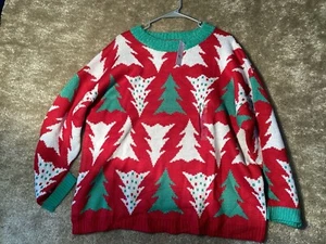 NWT 33 Degrees Women's Christmas Tree Sweater - Cute or Ugly Sweater Contest - M - Picture 1 of 2
