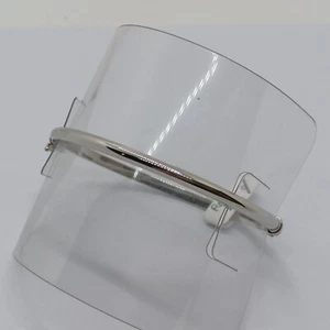 BRACCIALE DA DONNA RIGIDO A SEZIONE MEZZATONDA IN ORO BIANCO 18KT 4,1 GR. (7848) - Foto 1 di 15