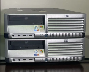 (2) HP Compaq dc7600 SFF Intel Pentium 4 3.2GHz 2GB 40GB HDD No OS Reset/Working - Picture 1 of 8