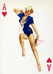 Ace of Hearts - 1950's - Pin-Up Poster - Picture 1 of 1