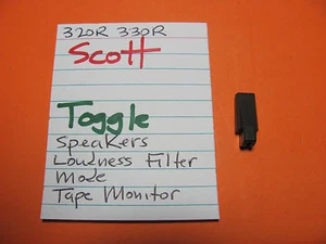 📈 HH SCOTT 320R AND 330R RECEIVER TOGGLE SWITCH CAP KNOB SPKR LOUD FILTER MODE  - Picture 1 of 3