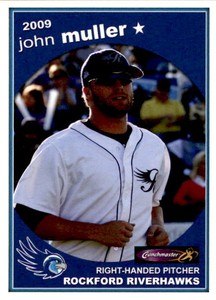 2009 Rockford RiverHawks Grandstand 21 John Muller Clifton Park New York NY Card