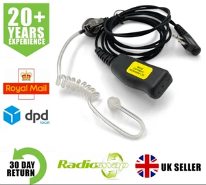 COVERT EARPIECE WITH MIC & PTT FITS HYT TC446S TC610 TC620 TC700 TWO WAY RADIO - Zdjęcie 1 z 8