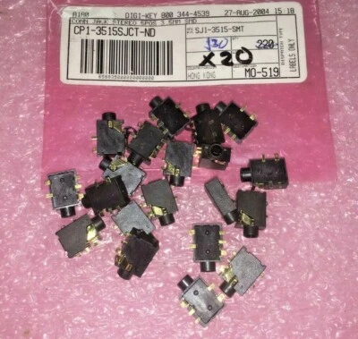 (LOTE DE 30 PIEZAS) SJ1-3515-SMT, CUI, CONN JACK ESTÉREO 3,5 MM SMD R/A Foto 1 de 2