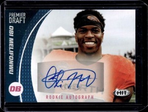 Obi Melifonwu Rookie Auto 2017 Sage Hit Football Card A95