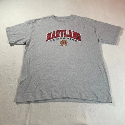 Camisa Maryland Terrapins Para Hombres Extra Grande Gris Camiseta Pullover Gimnasio Deportes Entrenamiento Foto 1 de 4