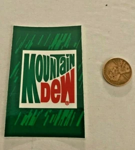 Vintage 2"x3" Mountain Dew Soda Machine Sticker Rare NOS - Picture 1 of 2