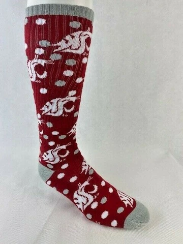 Washington State Cougars Polka Dot Ladies Long Socks Cover