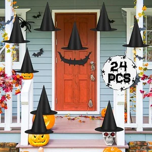 24 PCS Halloween Witch Hat, Black Witches Hat Costume Accessories... - Picture 1 of 7