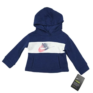 Nike Therma Fit Baby Boys Size 12 Months Navy Blue Hoodie New - Picture 1 of 5
