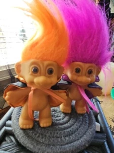 Vintage Troll Dolls With Cape by Russ, Vintage 80s Troll 3" - Bild 1 von 8