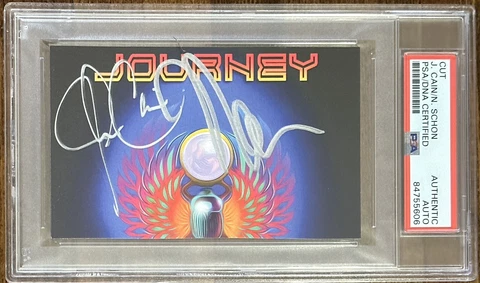 Journey Signed Album Picture PSA DNA COA Neil Schon Jonathan Cain Autographed Cover