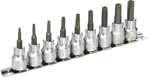 KOKEN 3/8 TORX BIT SOCKET SET HOLE TYPE RS3025/9-HOLE - Picture 1 of 1