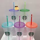Hot Starbucks Coffee Mugs Color-Changing Multi-color Lid Cold CUP 24oz Reusable.