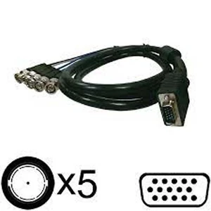 Cable VGA HD 15 pin to A/V Component RGB Video Stereo Audio BNC 5 Male 6FT - Picture 1 of 2