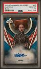 Topps Star Wars Lily Cole as Lovey Auto Numbered Blue 36/50 PSA 10