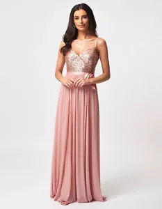 Forever Unique,Blush Pink Rose Gold Bridesmaid Dresses - Picture 1 of 3