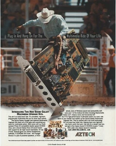 Tarjeta de sonido vintage/retro Aztech Sound Galaxy impresión anuncio promoción 1994 - Imagen 1 de 2