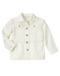 GYMBOREE WILD FOR ZEBRA IVORY GEM BUTTON CARGO JACKET 3 4 5 6 7 8 10 12 NWT - Picture 1 of 1