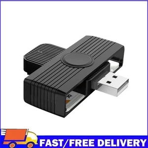 USB 2.0 Smart Card Reader for Bank Card SIM ID CAC Cardreaders for PC Computer - Afbeelding 1 van 12
