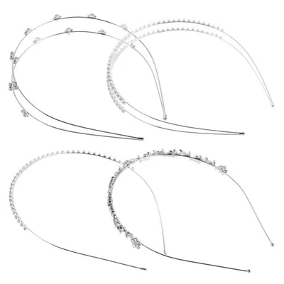  4 Pcs Coroncina Principessa Fascia Per Capelli Da Sposa Tiara Della Corona - Immagine 1 di 4