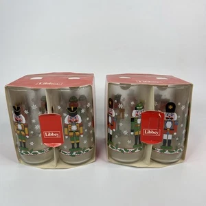 Libbey Nutcracker Clear Highball Glass Vintage Lot Of 8 Glasses Cup Holiday New - Picture 1 of 5