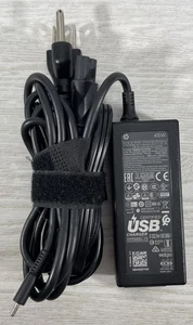 Genuine HP L42206-003 TPN-DA15 45W USB-C Type C AC Power Supply Adapter Charger - Picture 1 of 4