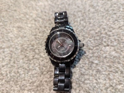 Swiss Legend Karamica手表陶瓷日期瑞士石英女式38米不起作用 — 第 1/4 张图片