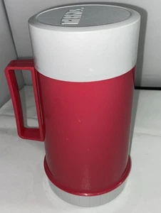 Termo vintage 16 oz relleno de tarro de comida caliente/fría-72F rosa y gris, hecho en Canadá - Imagen 1 de 10
