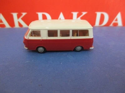 1/87 Modellino Furgone Fiat 238 Pulmino Bianco Rosso by Brekina - Immagine 1 di 4