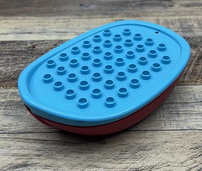 Lego Duplo RED & AZURE BLUE FLOATING BOAT RAFT SHIP for Fun Bath Play Building - Image 1 of 2