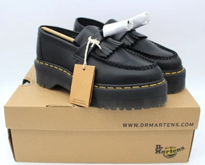 Dr. Martens Adrian Quad Black Platform Shoes - Size 7 Mens / 8 Womens - Picture 1 of 7