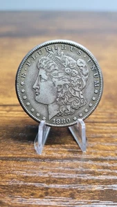 Dólar Morgan 1880-CC $1 ~ Muy buen estado / XF Extremadamente fino ~ ¡Mejor fecha! - Imagen 1 de 4