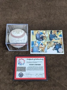 TONY GWYNN PADRES HOF OFFIZIELLES MAJOR LEAGUE BASEBALL SCHWARTZ SPORTS AUTHENTISCHES AUTO - Bild 1 von 1