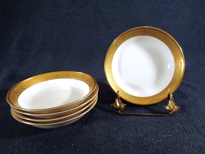 Hutschenreuther Furstenkrone Juego de 5 cuencos de postre con incrustaciones doradas de 5 - 5 1/4" Foto 1 de 4