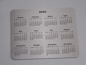 GRAY Calendar 2025 Computer Mouse Pad - Picture 1 of 1