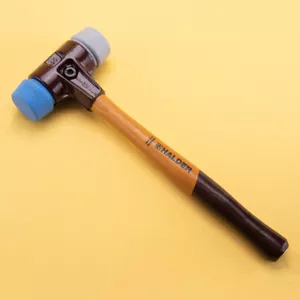 Halder Simplex Mallet con inserti in gomma blu morbida/gomma grigia e ghisa Ho - Foto 1 di 4
