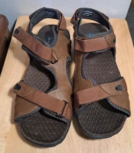 Nunn Bush Men's Rio Bravo Three-Strap River Sandals Brown Size 14W - Picture 1 of 16