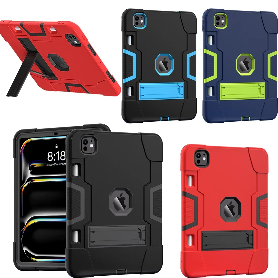 For iPad Pro 11" 2024 Shockproof Heavy Duty Case w/ Kickstand + Screen Protector - Image 1 of 1