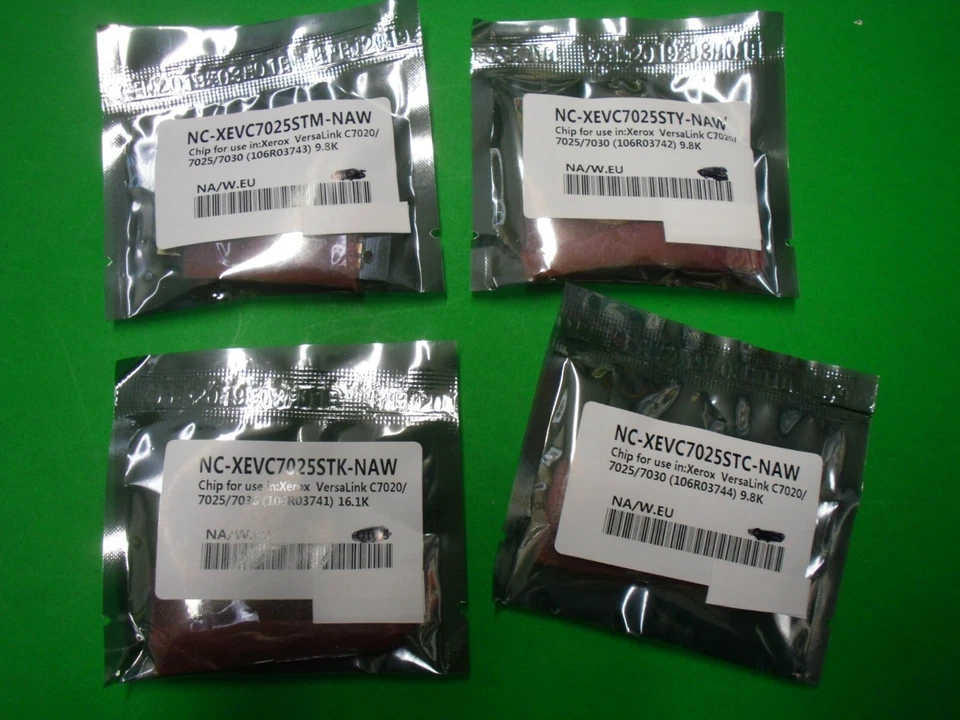 New ! 4PK TONER CHIPS FOR XEROX VERSALINK C7020 C7025 C7030 106R03741 106R03742 - Image 1 of 1