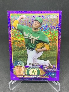 2023 Topps Chrome-Shintaro Fujinami RC Purple Mini Diamond /299 72624 - Picture 1 of 2
