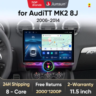 4+64GB Für AUDI TT MK2 8J 2006-12 Android 13 Autoradio Octa Core LTE 4G GPS Navi - Bild 1 von 4