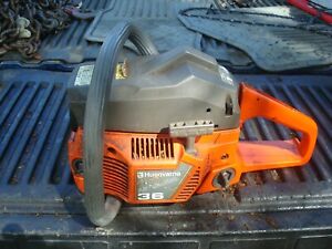 Vintage Husqvarna 36 Chain Saw Power Head For Parts Or Repair