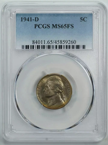 1941 D JEFFERSON NICKEL 5C PCGS MS 65 FS MINT STATE UNC - FULL STEPS (260) Cover