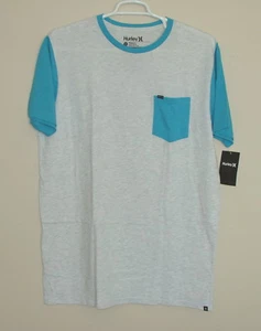 Neu mit Etikett Hurley kurzärmliges Herrenhemd T-Shirt mit farbblockierter Tasche Größe XL - Bild 1 von 3
